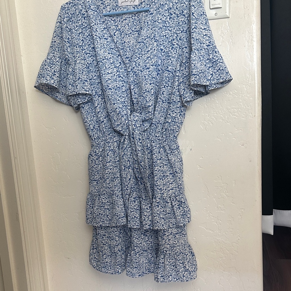Petal & Pup Blue Floral Mini Dress